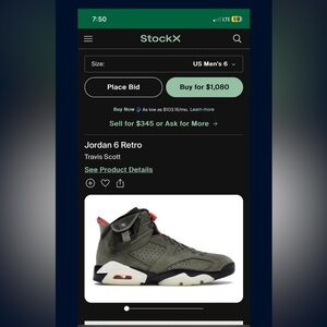 Travis Scott’s 6 retro Jordan’s